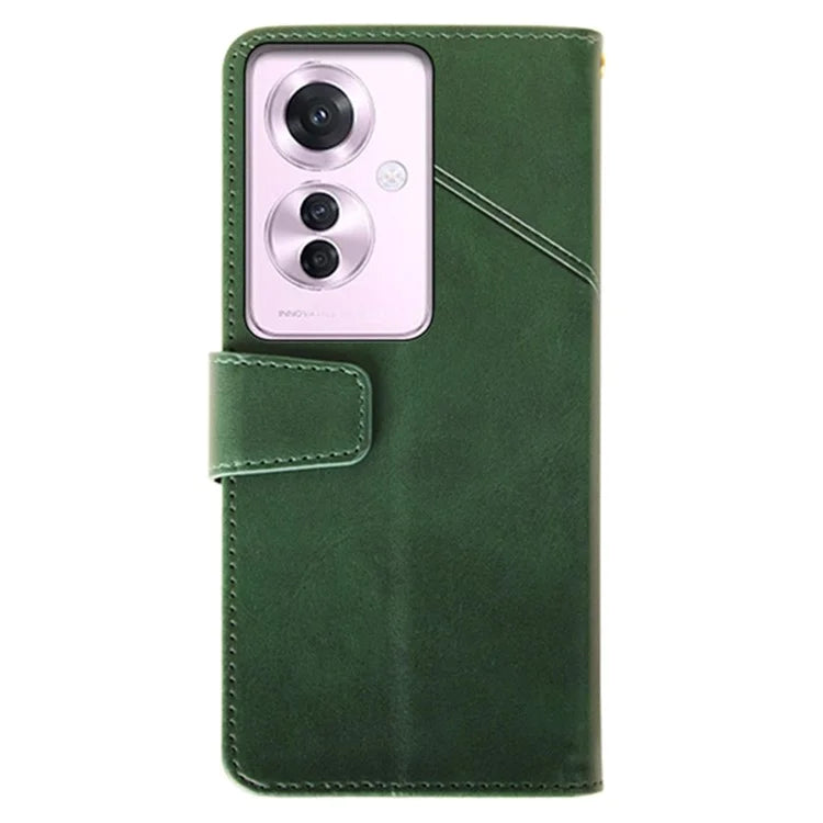 IDEWEI For Oppo Reno11 F 5G Leather Case Calf Texture Wallet Shockproof Cover