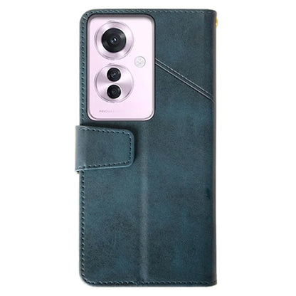 IDEWEI For Oppo Reno11 F 5G Leather Case Calf Texture Wallet Shockproof Cover