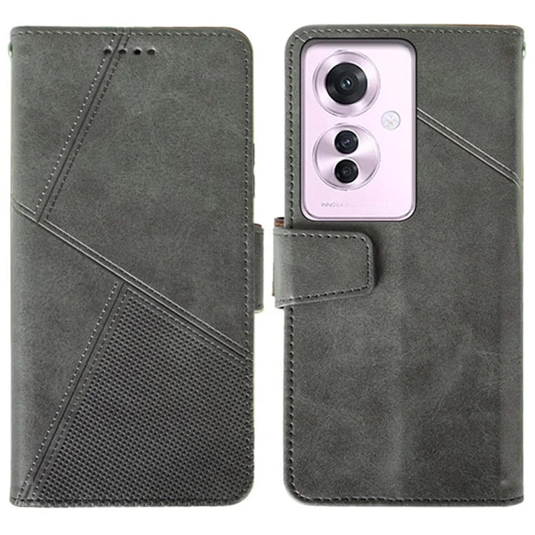 IDEWEI For Oppo Reno11 F 5G Leather Case Calf Texture Wallet Shockproof Cover