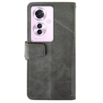 IDEWEI For Oppo Reno11 F 5G Leather Case Calf Texture Wallet Shockproof Cover