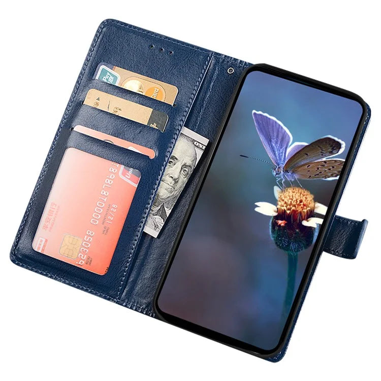 IDEWEI For Xiaomi 14 Ultra Case Photo Card Slots Leather Phone Cover Crazy Horse Texture