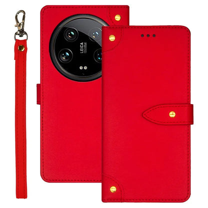 IDEWEI For Xiaomi 14 Ultra Leather Case with Card Slots Mobile Phone Stand Cover