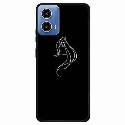 For Motorola Moto G34 5G Case TPU Linear Pattern Printing Back Phone Cover