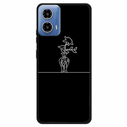 For Motorola Moto G34 5G Case TPU Linear Pattern Printing Back Phone Cover