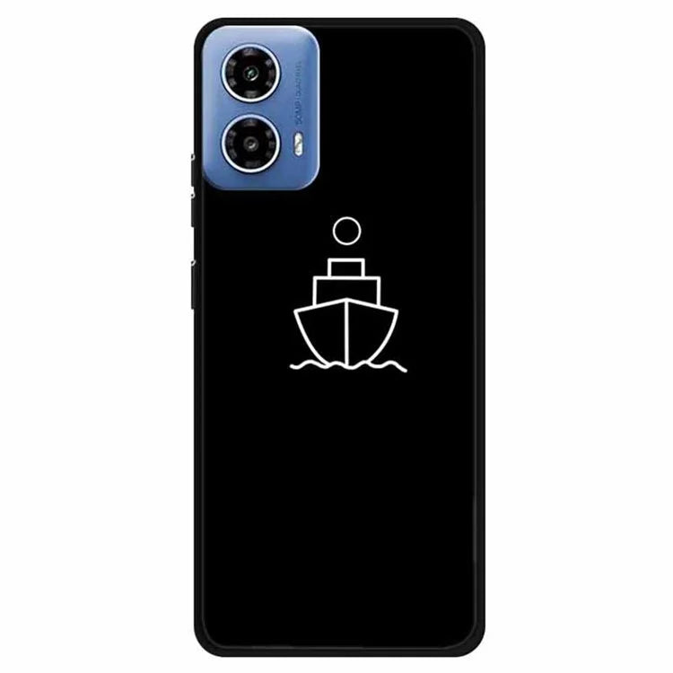For Motorola Moto G34 5G Case TPU Linear Pattern Printing Back Phone Cover