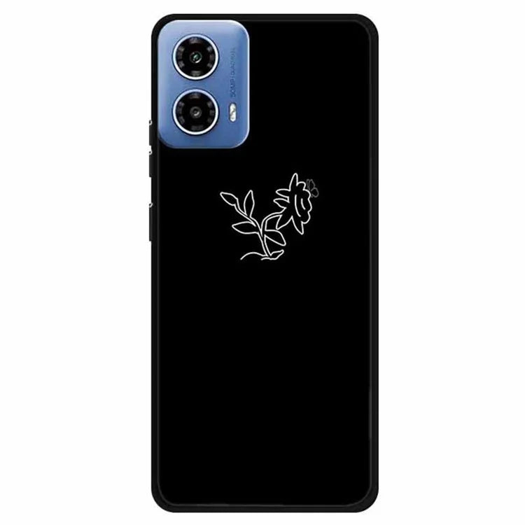For Motorola Moto G34 5G Case TPU Linear Pattern Printing Back Phone Cover