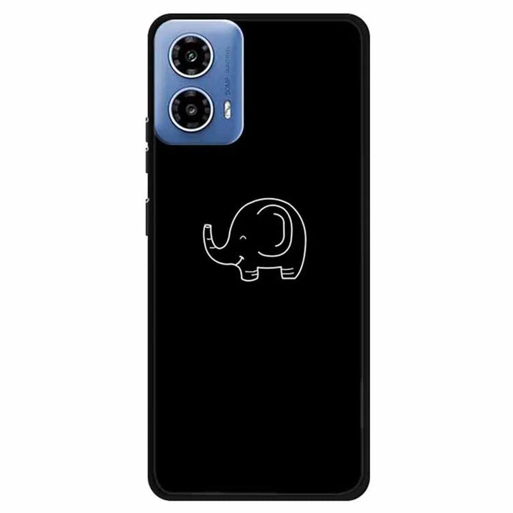For Motorola Moto G34 5G Case TPU Linear Pattern Printing Back Phone Cover
