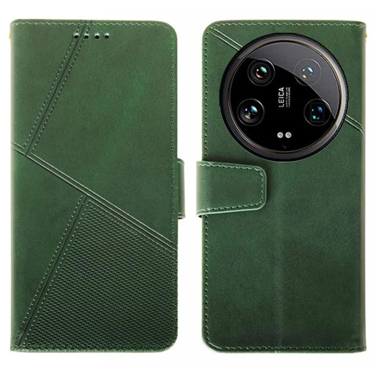 IDEWEI For Xiaomi 14 Ultra Leather Case Calf Texture Phone Wallet Cover