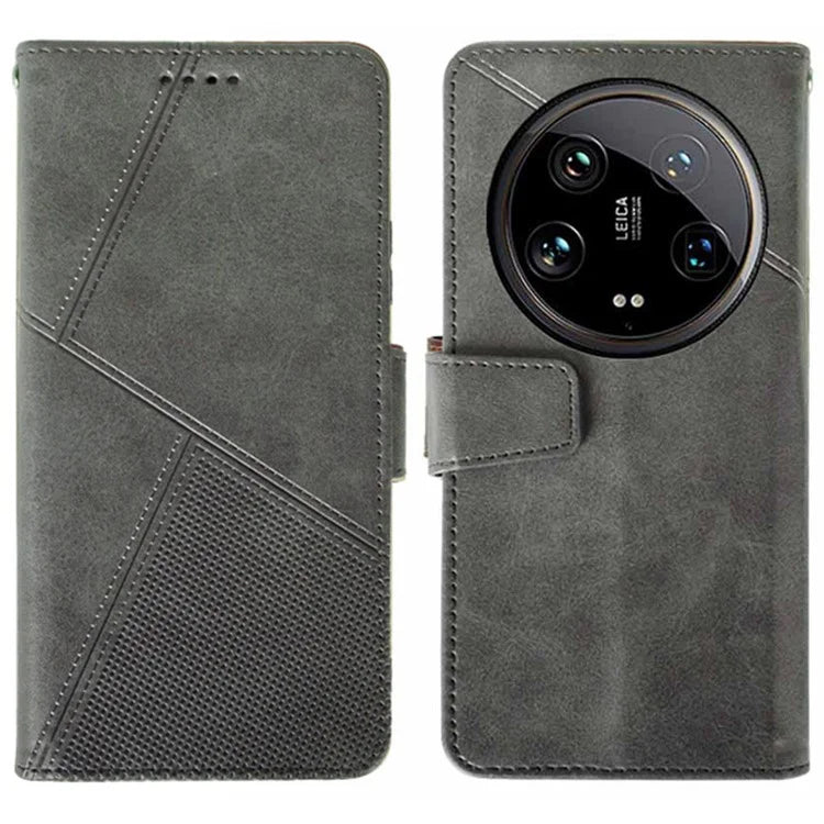 IDEWEI For Xiaomi 14 Ultra Leather Case Calf Texture Phone Wallet Cover