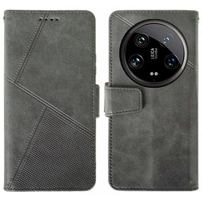 IDEWEI For Xiaomi 14 Ultra Leather Case Calf Texture Phone Wallet Cover