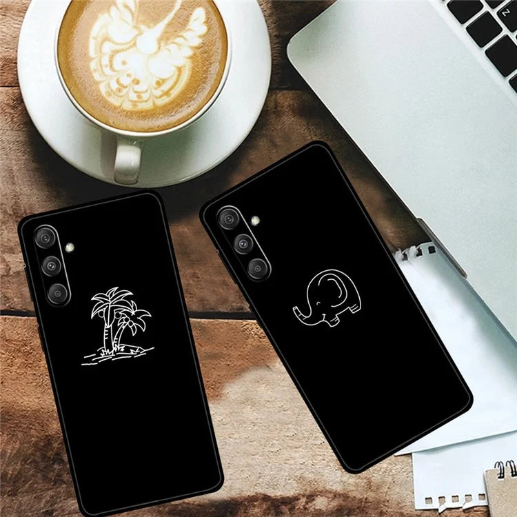 For Samsung Galaxy S24+ Back Case Lines Pattern Printing TPU Phone Cover