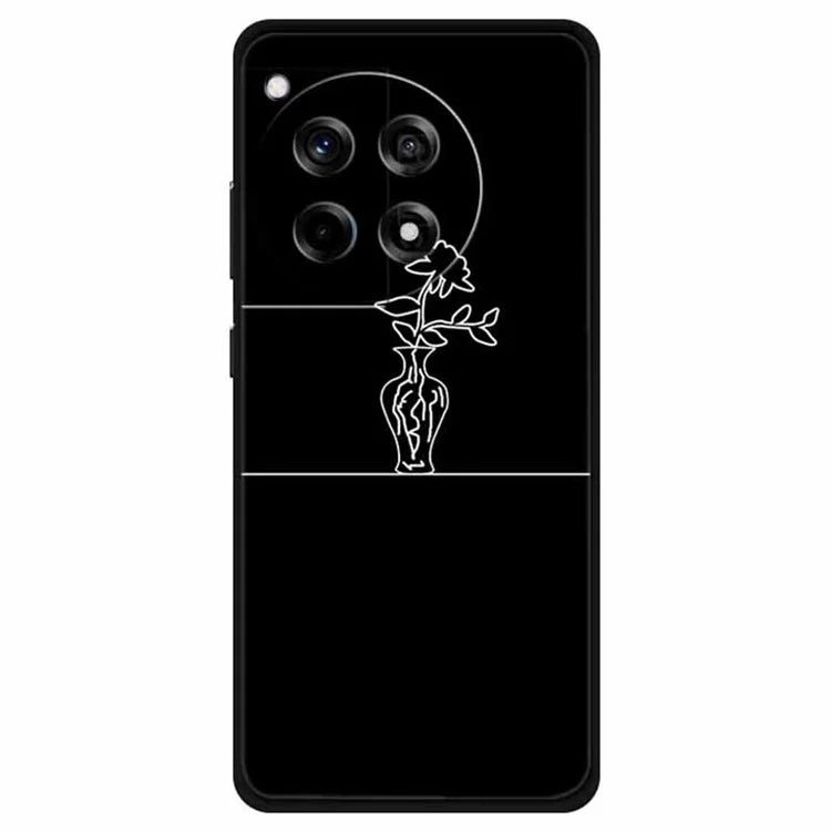 For OnePlus Ace 3 5G / 12R 5G Shockproof Case Linear Pattern Printing TPU Phone Cover