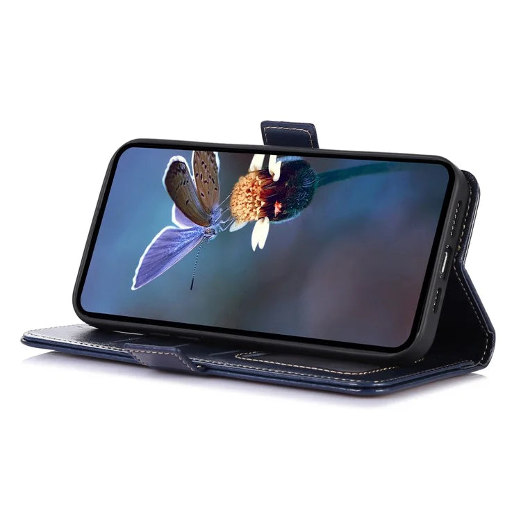 ABEEL For Motorola Moto G04 4G / G24 4G Magnetic Case Crazy Horse Texture Wallet Phone Cover
