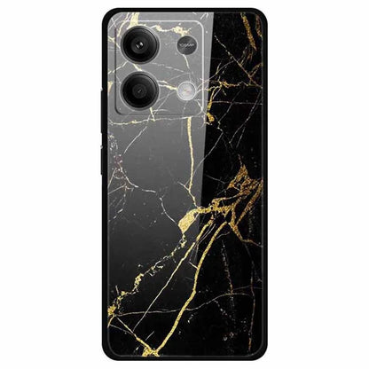 For Xiaomi Redmi Note 13 5G Case PC+Tempered Glass+TPU Pattern Printing Phone Cover