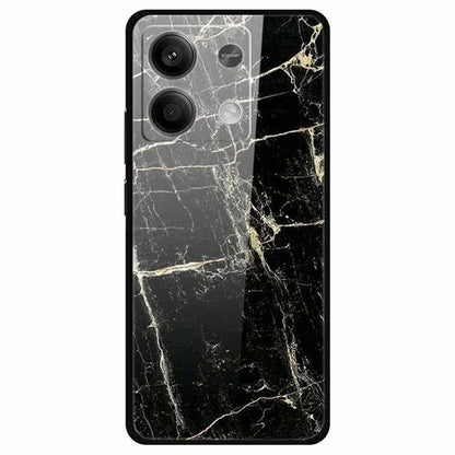 For Xiaomi Redmi Note 13 5G Case PC+Tempered Glass+TPU Pattern Printing Phone Cover