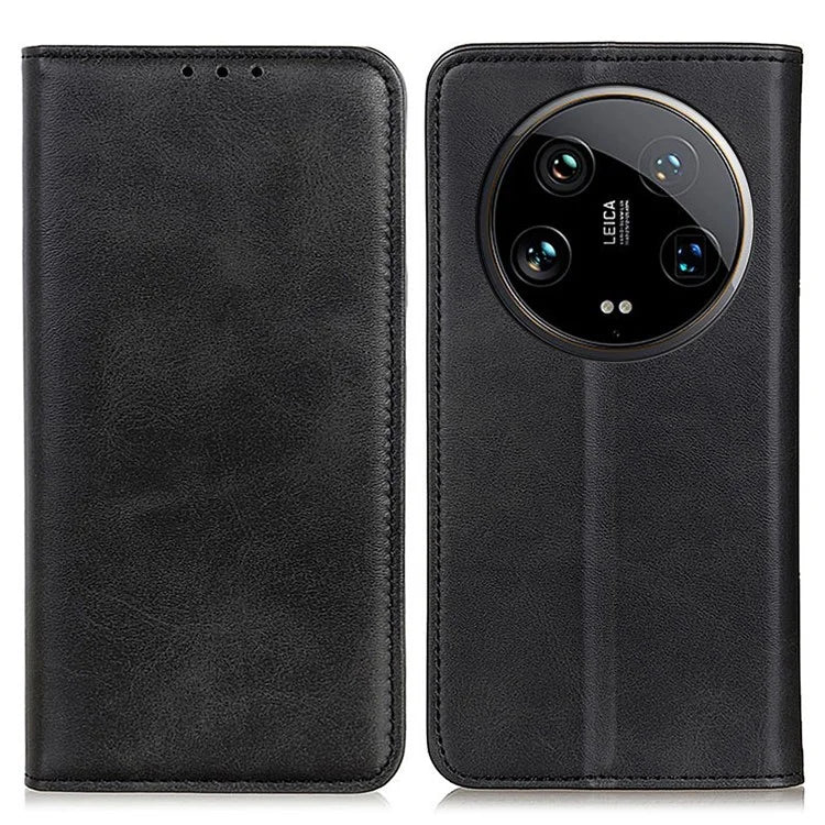 For Xiaomi 14 Ultra Magnetic Case Split Leather+TPU Flip Stand Phone Cover