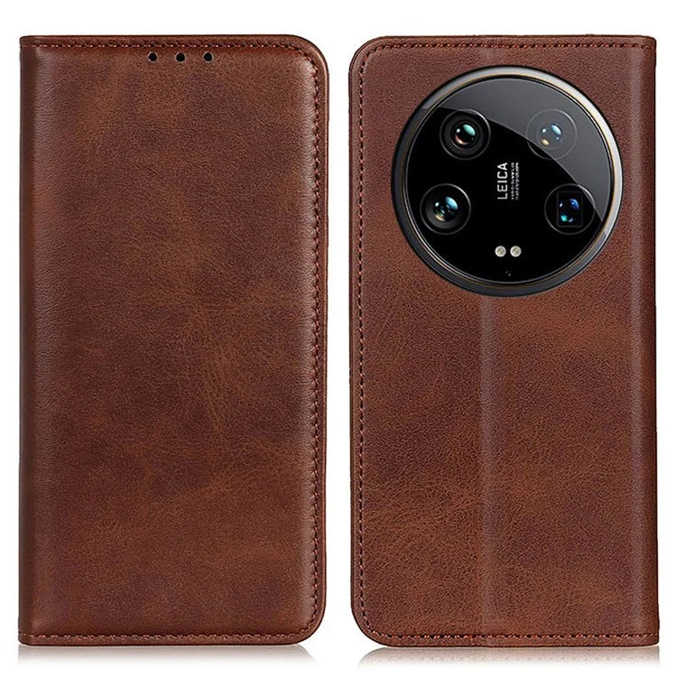 For Xiaomi 14 Ultra Magnetic Case Split Leather+TPU Flip Stand Phone Cover