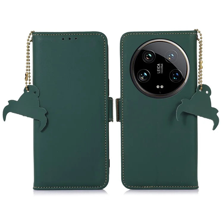 For Xiaomi 14 Ultra Cell Phone Case Drop-proof RFID Blocking Stand Cover