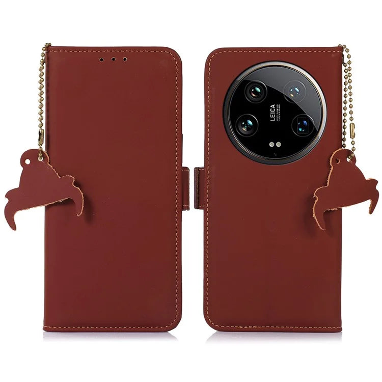 For Xiaomi 14 Ultra Cell Phone Case Drop-proof RFID Blocking Stand Cover