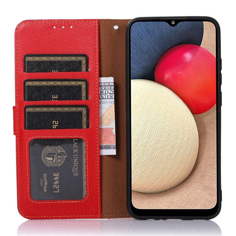 KHAZNEH For Xiaomi 14 Ultra Cell Phone Cases RFID Blocking Bump Proof Cover with Hand Strap