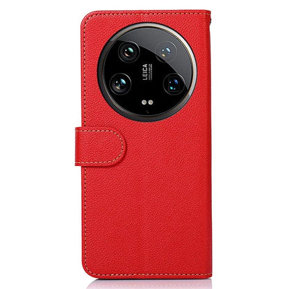 KHAZNEH For Xiaomi 14 Ultra Cell Phone Cases RFID Blocking Bump Proof Cover with Hand Strap