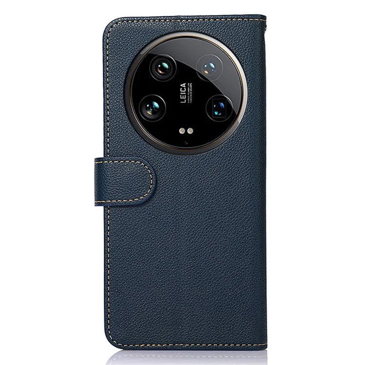 KHAZNEH For Xiaomi 14 Ultra Cell Phone Cases RFID Blocking Bump Proof Cover with Hand Strap