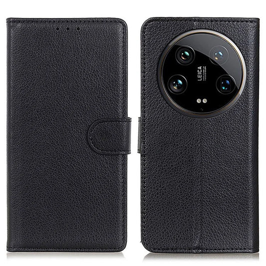 For Xiaomi 14 Ultra Case Litchi Texture Scratch-proof Phone Cover with Card Holder