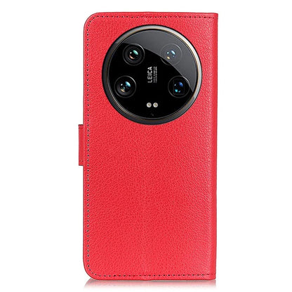 For Xiaomi 14 Ultra Case Litchi Texture Scratch-proof Phone Cover with Card Holder