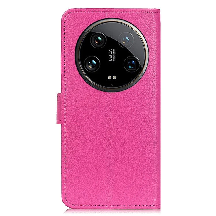 For Xiaomi 14 Ultra Case Litchi Texture Scratch-proof Phone Cover with Card Holder