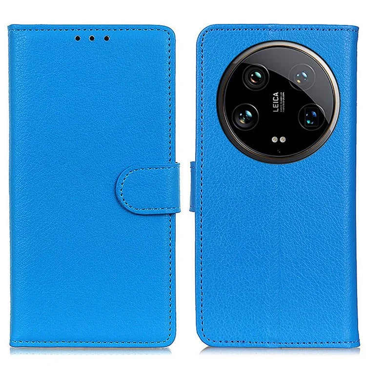 For Xiaomi 14 Ultra Case Litchi Texture Scratch-proof Phone Cover with Card Holder