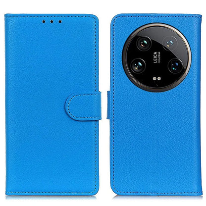 For Xiaomi 14 Ultra Case Litchi Texture Scratch-proof Phone Cover with Card Holder