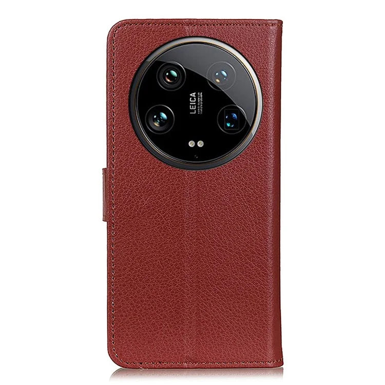 For Xiaomi 14 Ultra Case Litchi Texture Scratch-proof Phone Cover with Card Holder