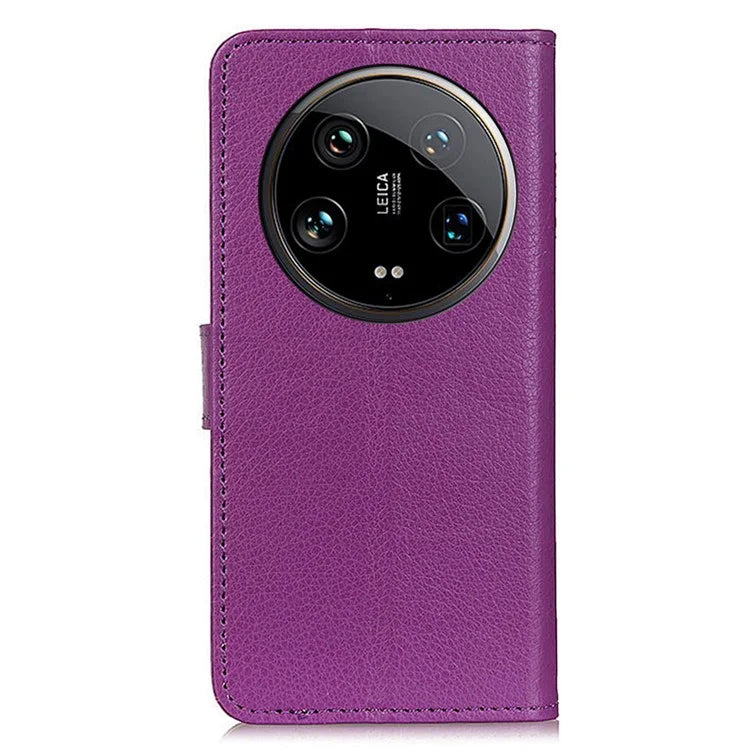 For Xiaomi 14 Ultra Case Litchi Texture Scratch-proof Phone Cover with Card Holder