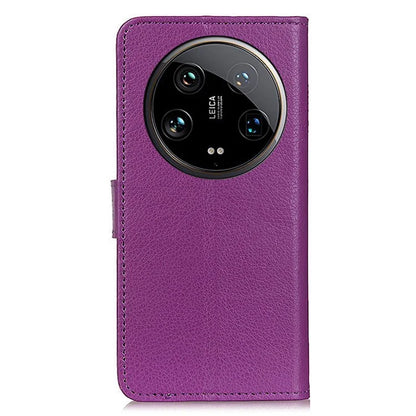 For Xiaomi 14 Ultra Case Litchi Texture Scratch-proof Phone Cover with Card Holder