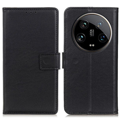 For Xiaomi 14 Ultra Case PU Leather+TPU Shock-Absorbent Phone Cover with Magnetic Closure