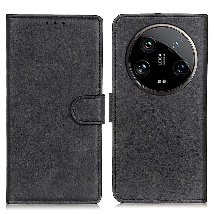 For Xiaomi 14 Ultra PU Leather Case Shockproof Cowhide Texture Card Holder Phone Cover