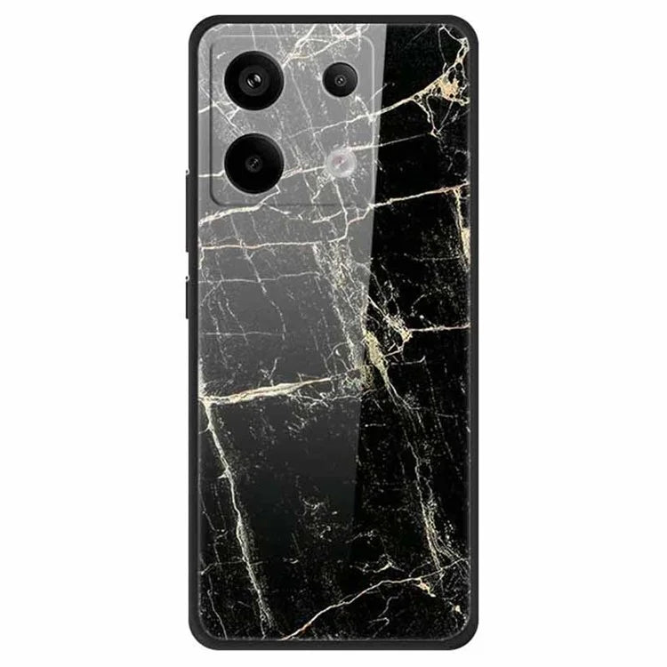 For Xiaomi Redmi Note 13 Pro 5G / Poco X6 5G Pattern Printing Case PC+Tempered Glass+TPU Phone Cover