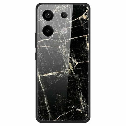 For Xiaomi Redmi Note 13 Pro 5G / Poco X6 5G Pattern Printing Case PC+Tempered Glass+TPU Phone Cover