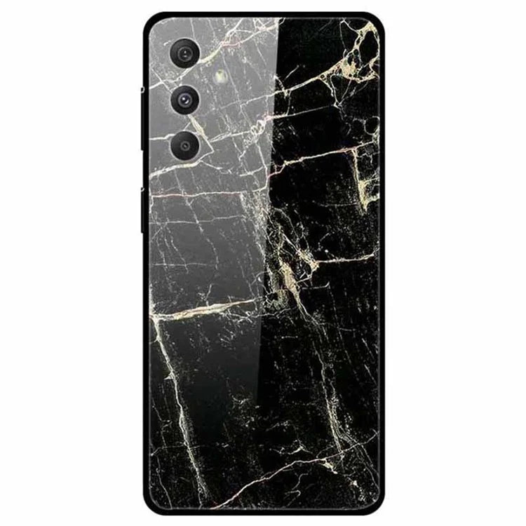 For Samsung Galaxy S24 Case Pattern Printing Tempered Glass+TPU+PC Phone Cover