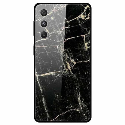 For Samsung Galaxy S24 Case Pattern Printing Tempered Glass+TPU+PC Phone Cover
