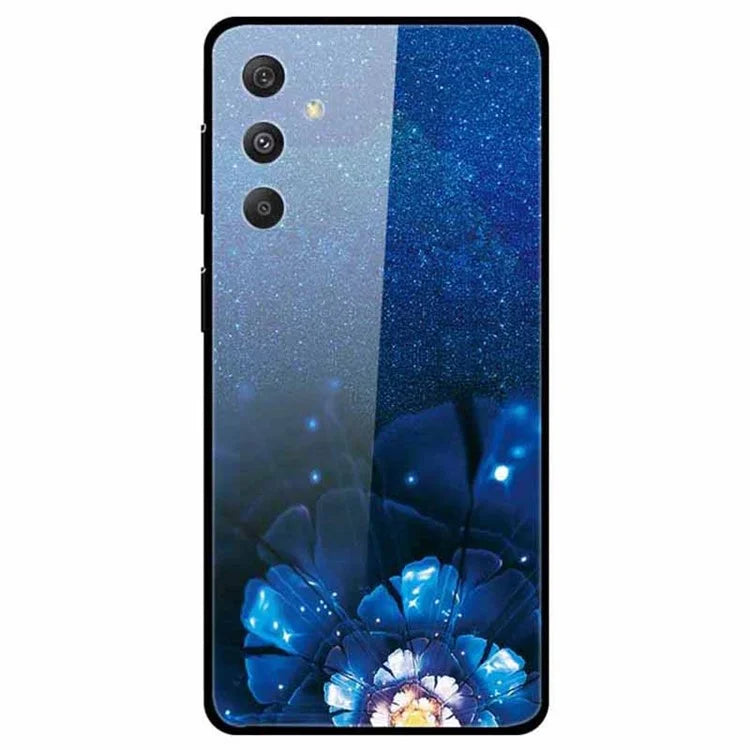 For Samsung Galaxy S24 Case Pattern Printing Tempered Glass+TPU+PC Phone Cover