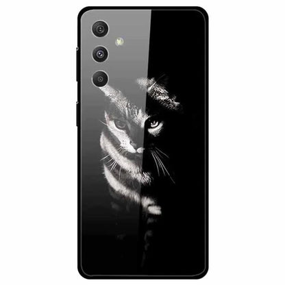 For Samsung Galaxy S24 Case Pattern Printing Tempered Glass+TPU+PC Phone Cover