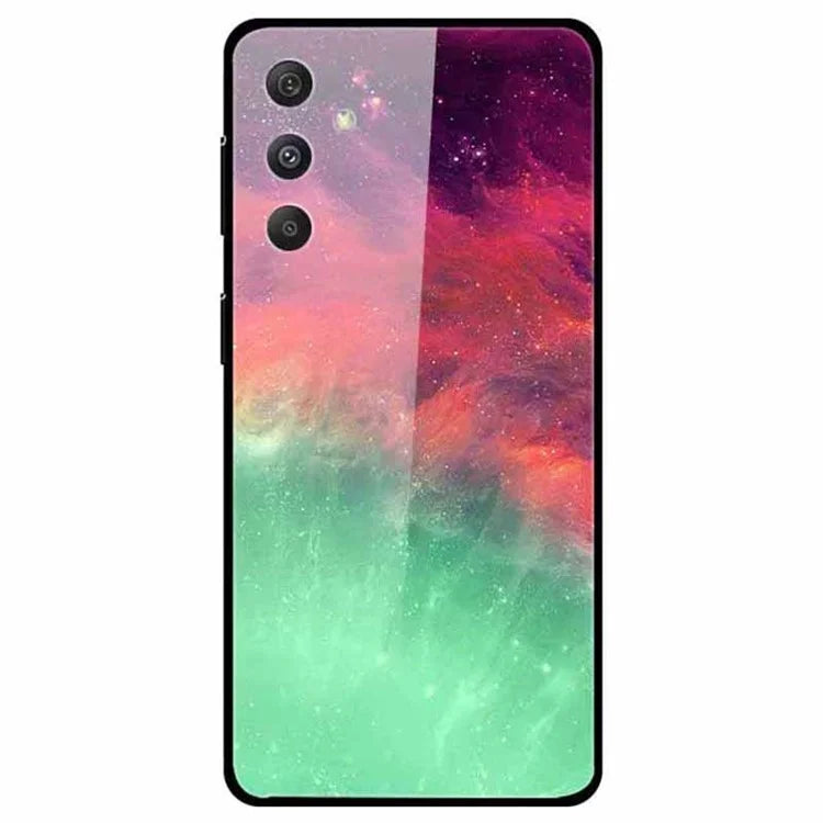 For Samsung Galaxy S24 Case Pattern Printing Tempered Glass+TPU+PC Phone Cover