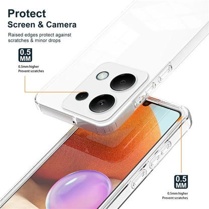For Xiaomi Redmi Note 13 Pro 4G / Poco M6 Pro 4G Case Clear TPU+PC Shockproof Phone Shell
