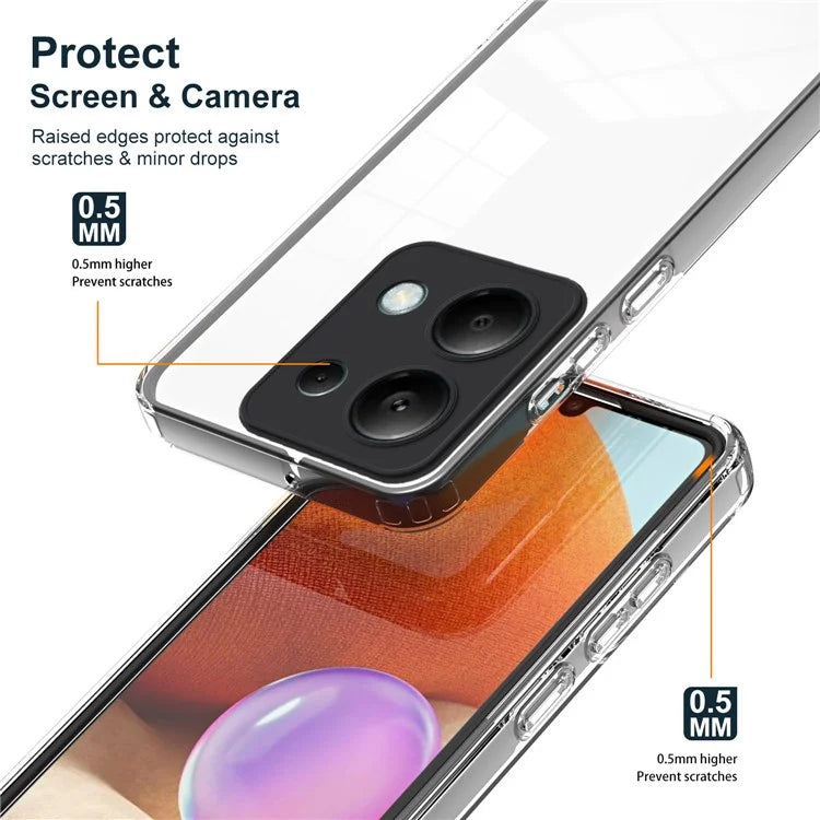 For Xiaomi Redmi Note 13 Pro 4G / Poco M6 Pro 4G Case Clear TPU+PC Shockproof Phone Shell