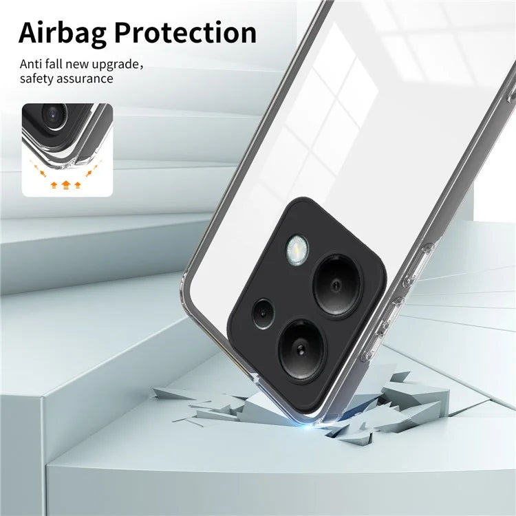 For Xiaomi Redmi Note 13 Pro 4G / Poco M6 Pro 4G Case Clear TPU+PC Shockproof Phone Shell