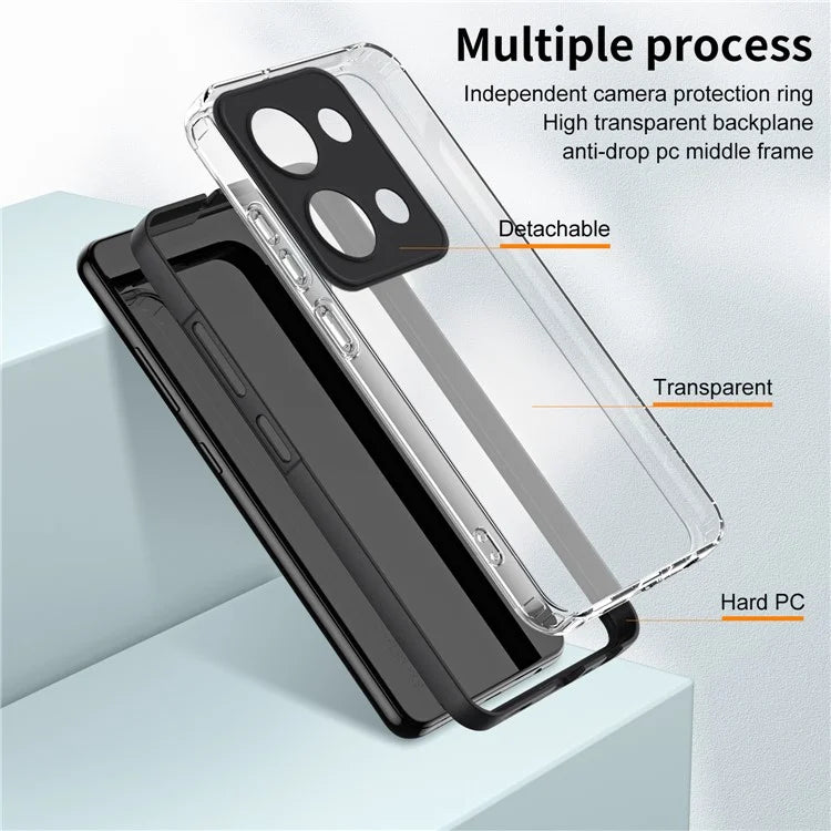 For Xiaomi Redmi Note 13 Pro 4G / Poco M6 Pro 4G Case Clear TPU+PC Shockproof Phone Shell