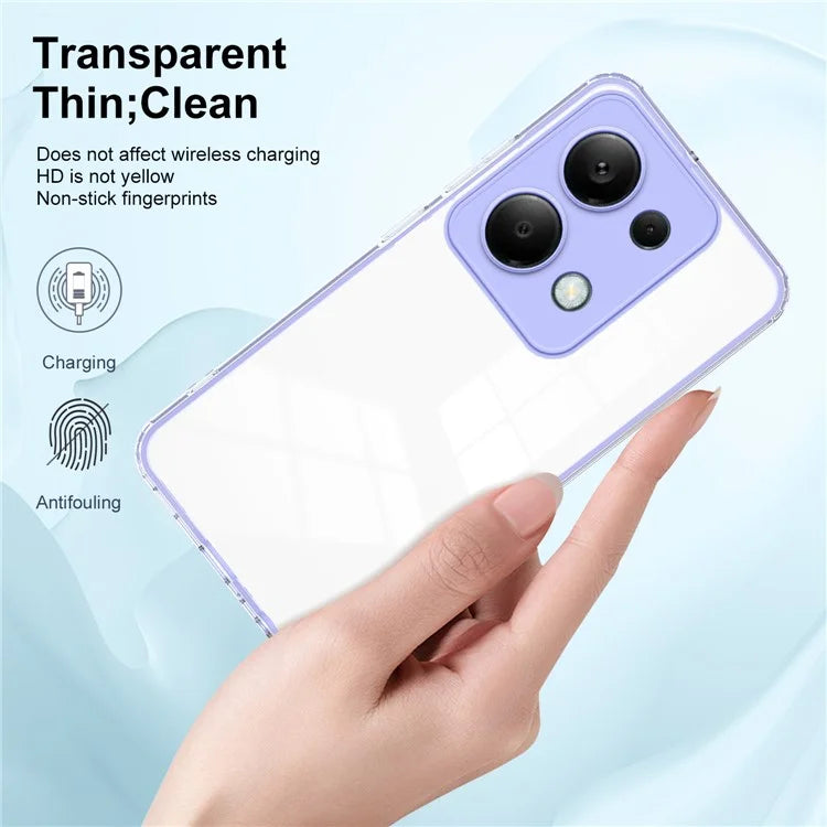 For Xiaomi Redmi Note 13 Pro 4G / Poco M6 Pro 4G Case Clear TPU+PC Shockproof Phone Shell