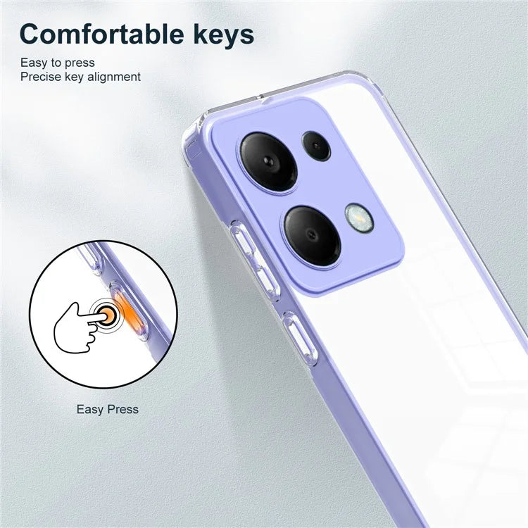 For Xiaomi Redmi Note 13 Pro 4G / Poco M6 Pro 4G Case Clear TPU+PC Shockproof Phone Shell