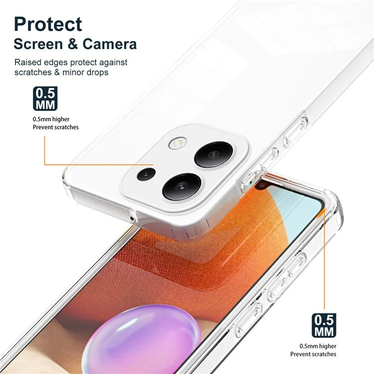 For Xiaomi Redmi Note 13 4G Shockproof Case TPU+PC Clear Phone Cover